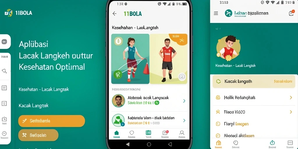 Tampilan utama aplikasi 11BOLA dengan data langkah yang akurat.
