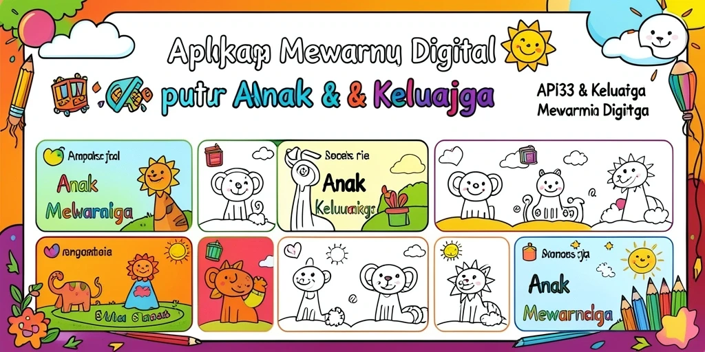 Tampilan antarmuka mewarnai yang ramah anak di API33.
