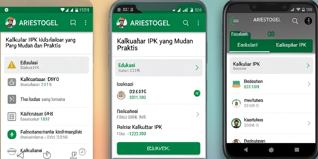 Tampilan antarmuka ARIESTOGEL yang jelas dan fungsional.