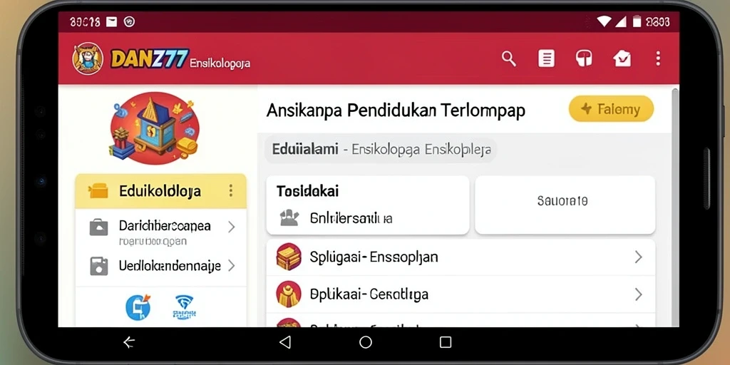 Antarmuka intuitif DAN777 dengan berbagai fitur edukasi.