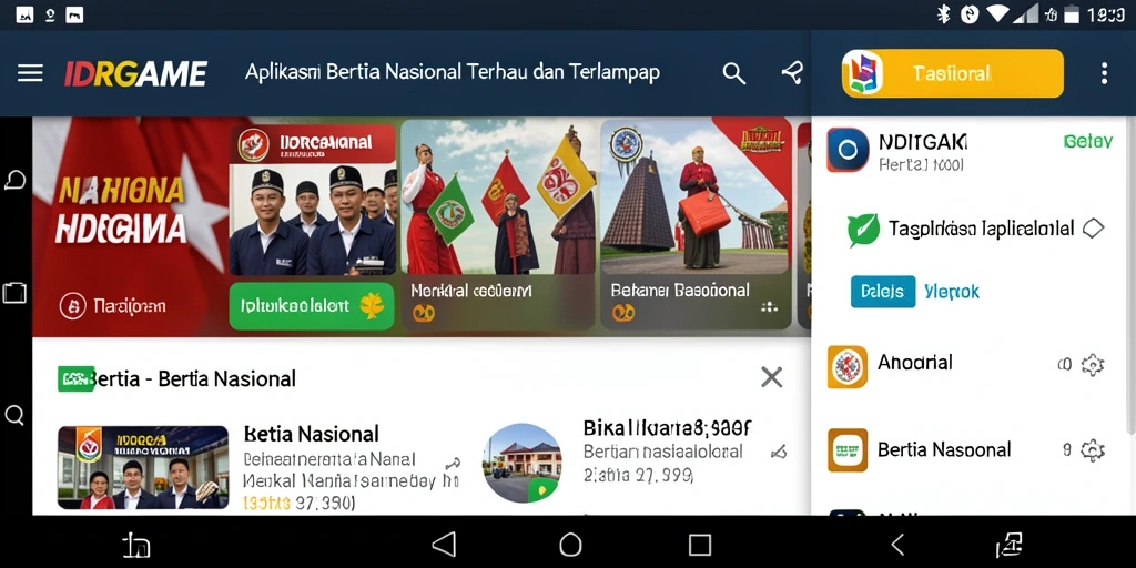 Tampilan antarmuka pengguna IDRGAME yang informatif dan menarik.