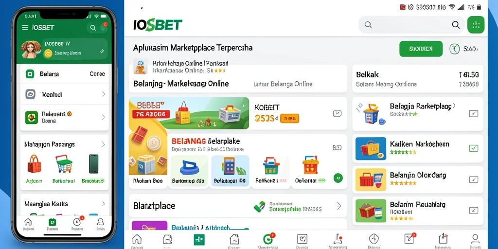 Antarmuka pengguna IOSBET yang sederhana dan menarik untuk belanja.