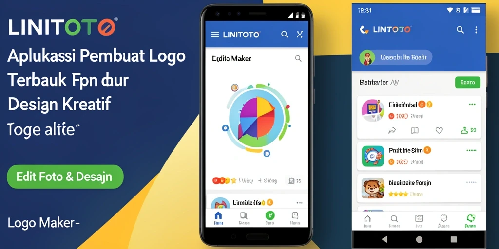 Antarmuka LINITOTO yang ramah pengguna untuk desain logo.