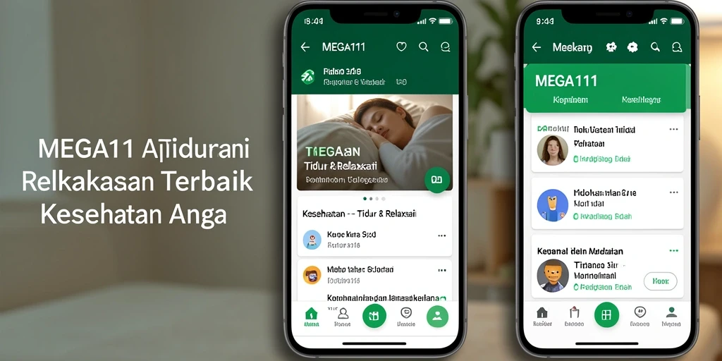 Tampilan antarmuka MEGA111 yang sederhana dan menarik untuk relaksasi.