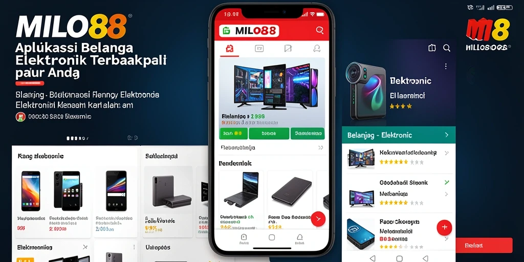 Antarmuka aplikasi <strong>MILO88</strong> yang ramah pengguna untuk belanja elektronik.