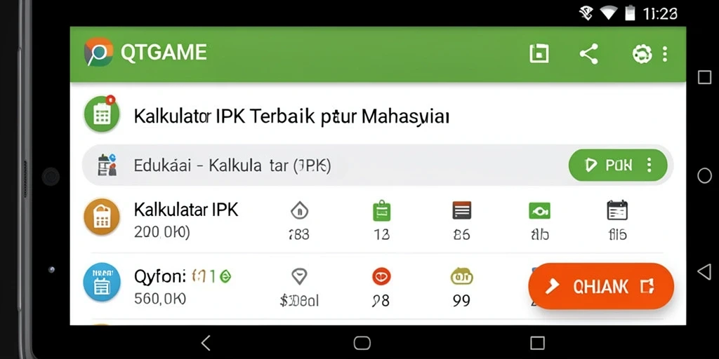 Antarmuka QTGAME yang sederhana dan fungsional untuk Kalkulator IPK.