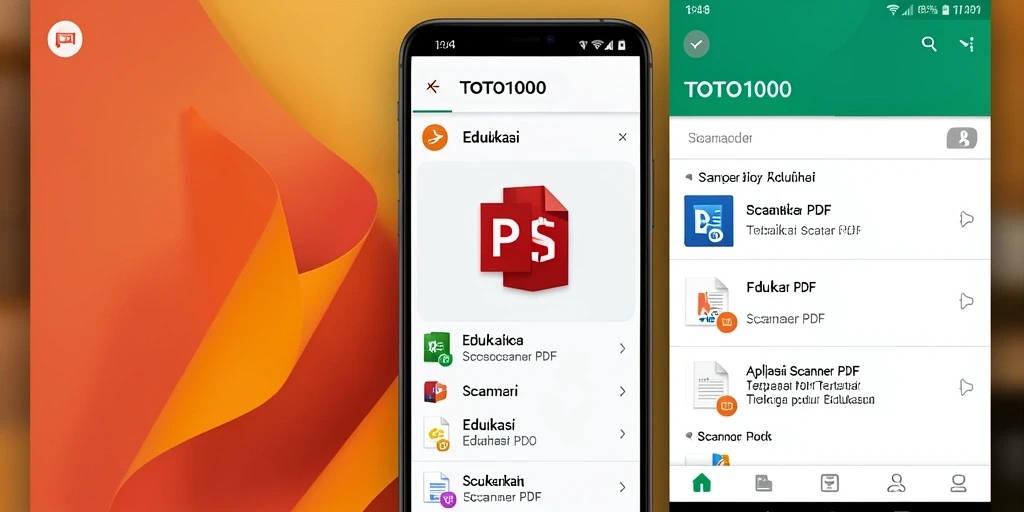 Antarmuka intuitif TOTO1000 untuk pemindaian PDF.