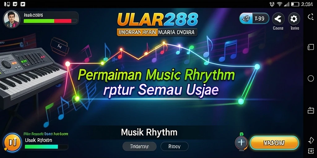 Tampilan antarmuka <strong>ULAR288</strong> yang menarik dan interaktif dalam permainan Musik Rhythm.
